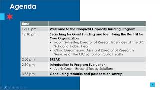 Session 1: Searching for Grant Funding and Identifying the Best Fit for Your Organization