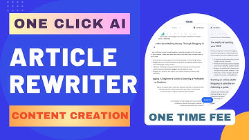 2 Best One Click Article Rewriting Software Lifetime Deals: Enhance Your Content with Ease
