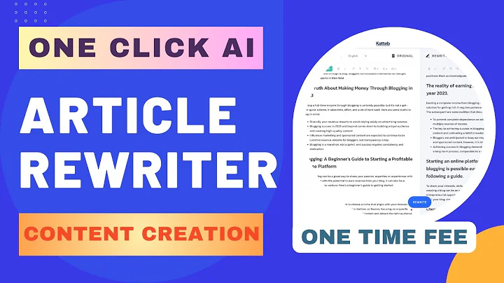 Revamp Your Content Effortlessly: Get Exclusive Lifetime Deals for Article Rewriting Software