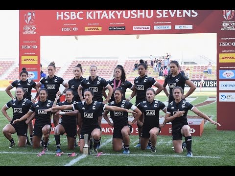 Black Ferns Sevens celebrate with a HAKA