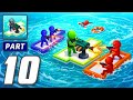 War of Rafts: Crazy Sea Battle - Gameplay Walkthrough Part 10 - Craft Fight Survive (iOS, Android)