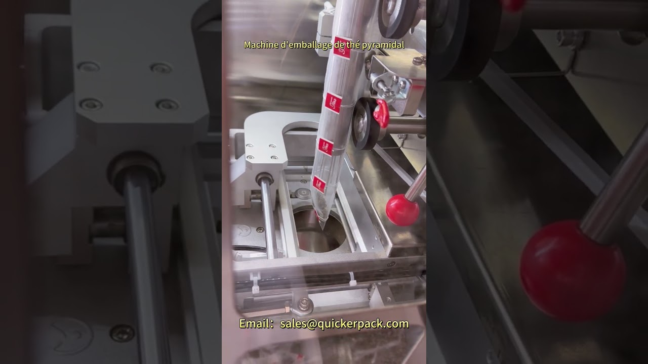Machine d'emballage de sachets de thé pyramidal pour thé aux fleurs de Monaco et thé noir 