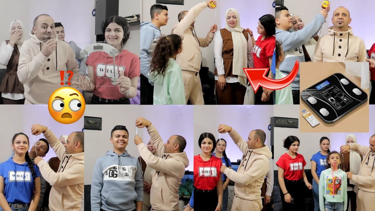 الوزن مع الطول🤲⚖🤭 احزروا مين طلع😇 بياكل كثير ومين اطول🤔 مع غنيه جديد واحلى رقص🕺💃👏