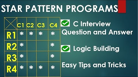 Hollow Star Pattern programs in C in Hindi | C Interview Questions and Answers