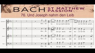 76. (66) Und Joseph nahm den Leib  🎵 St Matthew Passion, J.S. Bach - Choir 2 | SATB