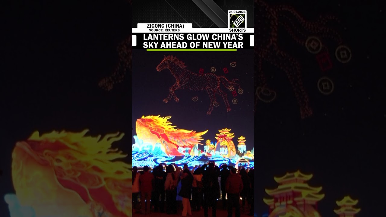Mythical figures and horses illuminate Zigong lantern festival ahead of Lunar New Year in China