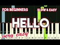 ADELE - HELLO | SLOW & EASY PIANO TUTORIAL