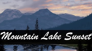 Mountain Lake Sunset Procreate Process