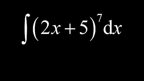Integral of (2x+5)^7 using the chain rule backwards vs. formal u-substitution approach.