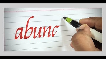 Abundance - in Italic Style | How to write with Calligraphy pen | Learn broad-edge style Calligraphy
