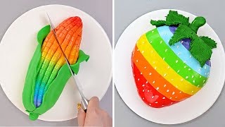 So Easy Rainbow Fondant Cake Decorating Compilation Videos | Creative Colorful Cake Recipes
