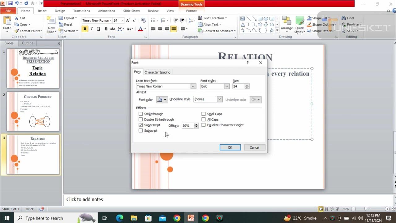 How to add superscript in PowerPoint | step-by-step guide - YouTube