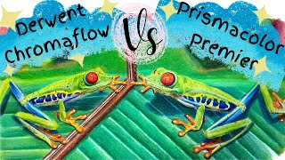 Derwent CHROMAFLOW colored pencils - Prismacolor pencils alternative? Swatches and comparison!
