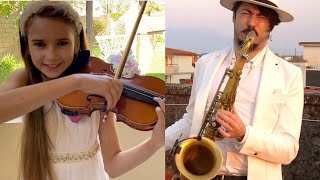 "VIVO PER LEI" - Daniele Vitale Sax (ft. Karolina Protsenko Violin) QUARANTINE PERFORMANCE