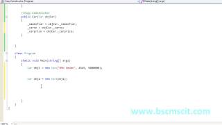B.ScIT(C#)OCT2010: - Explain the copy and private constructor with an example 
