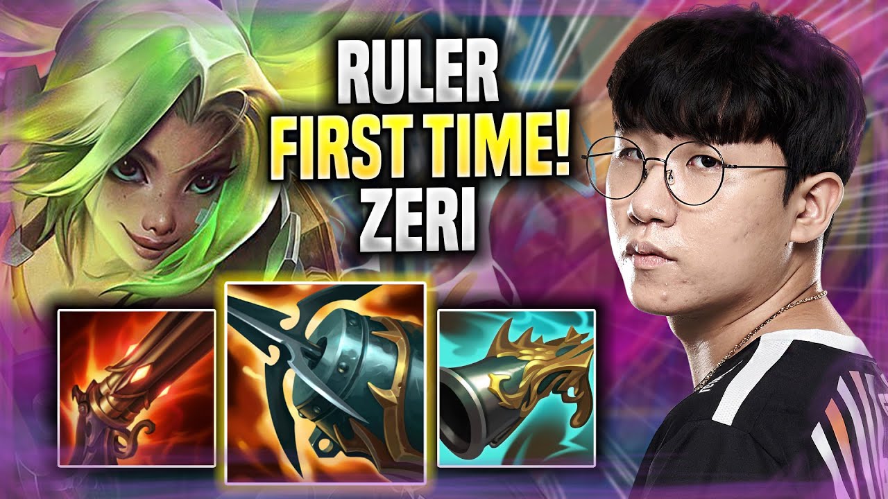 RULER PLAYS NEW ZERI FIRST TIME! GEN Ruler Plays Zeri ADC vs Aphelios