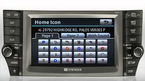 2011 Avalon Navigation - Input your Home as a  Destination