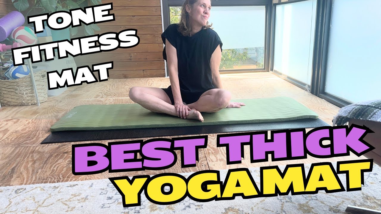 TONE Yoga and Pilates Mat Review... EXTRA think for your knees! - YouTube