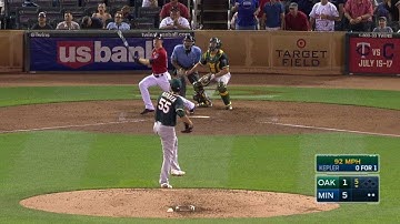 OAK@MIN: Kepler drives a solo home run to right field