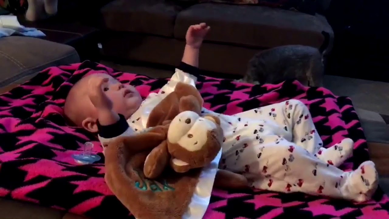 Night time playing for Jax baby before bed. One last burst of energy