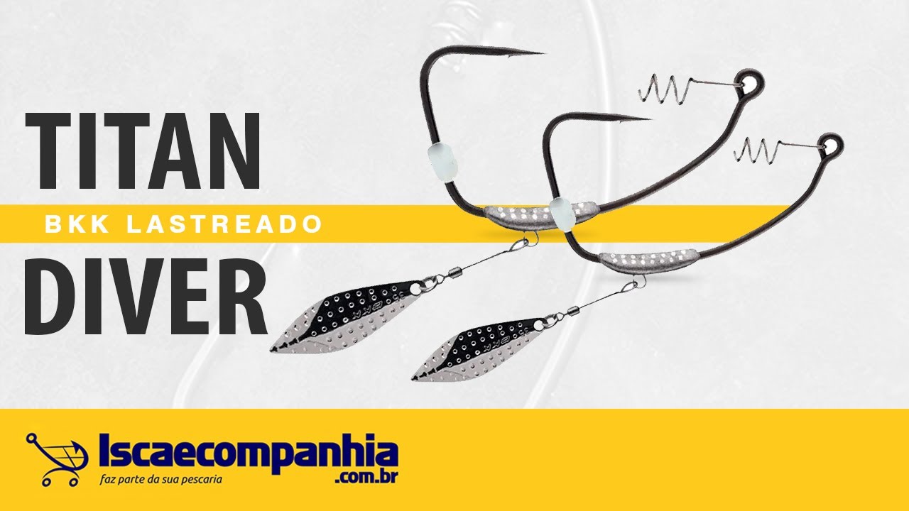 Anzol Lastreado BKK Titan Diver - Performance em Softs