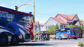 5 UNIT BUS SANURA MENGANTAR ROMBONGAN JAMAAH HAJI ACEH TAMIANG