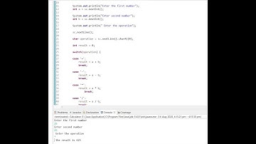 Create Simple Calculator in java coding
