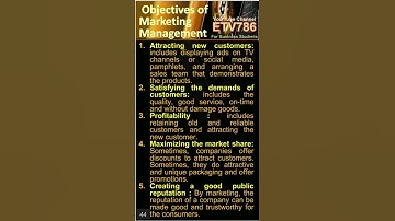Business Management/40/Marketing Management/Objectives
