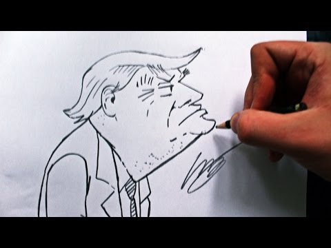 COMO DESENHAR DONALD TRUMP - (HOW TO DRAW DONALD TRUMP) - CARICATURAS