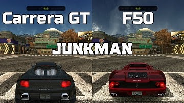 Porsche Carrera GT vs Ferrari F50 - NFS MW Redux V3 - WHICH IS FASTEST ?