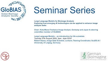 GloBIAS seminar series Large Language Models – an introduction for life scientists