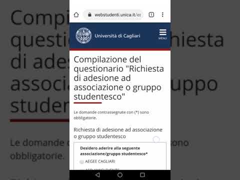 Video iscrizione albo associazioni Università di Cagliari 2020