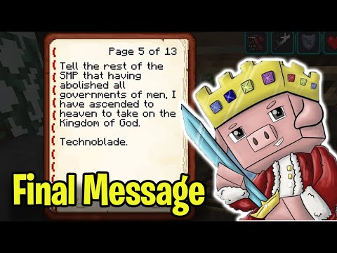 Technoblade's Final Message to DreamSMP Members!!