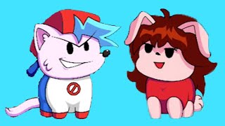 FNF Duet Pets - Popcat Music - ALL COSTUMES, SONGS AND FOODS