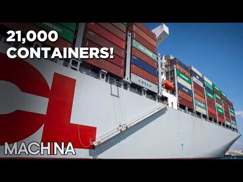 Maiden Voyage of the World's Biggest Cargo Ship | Mega Transports