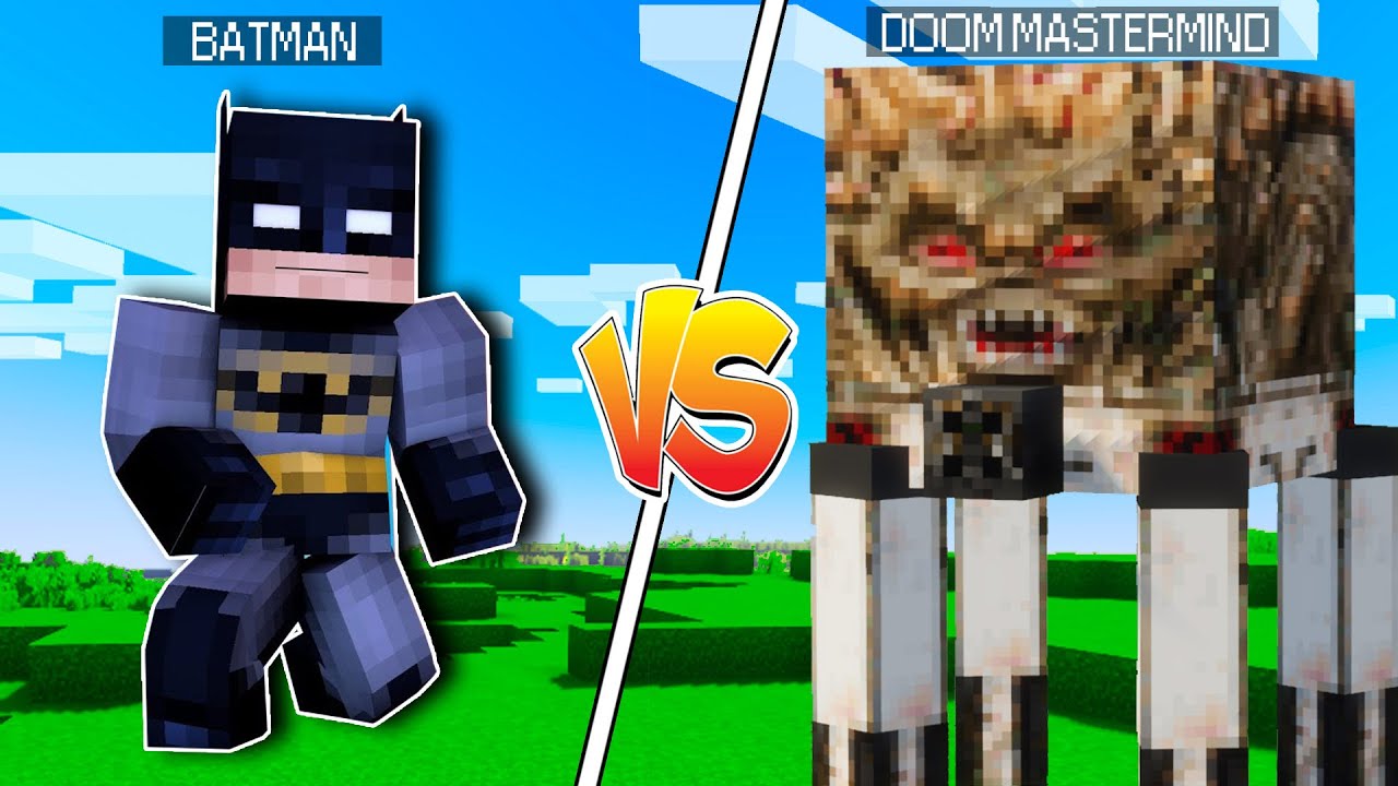 BATMAN VS DOOM MASTERMIND | Minecraft SUPERHERO BATTLES | BATMAN VS ...