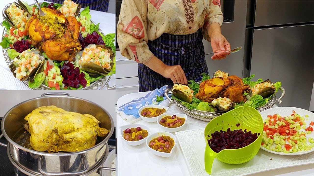 اسرار الطباخات😱 دجاجة معمرة بالشعرية صينية بينة مع سلطة مرافقة ديروه ماغتندموش غيحماقو عليها ولادك