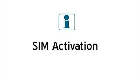 SIM Activation Instruction