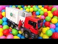 Helper cars: Toy garbage truck toys & a toy excavator - Construction vehicles