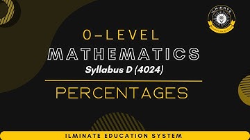 IES | Percentages | O Level D-Math 4024