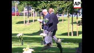 Ceremony for burial of soldier found recently