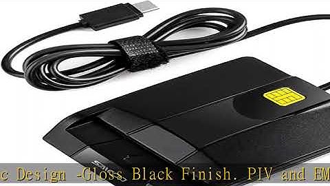 Type C Smart Card Reader Saicoo DOD Military USB-C Common Access CAC Card Reader, Compatible with W