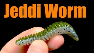 Jeddi Worm  3.5' Bass Finesse Soft Plastic Fishing Bait