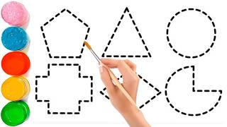 2D Shapes Challenge for Smart Kids🎨| Circle, Star, Oval Learn with Fun Coloring #090