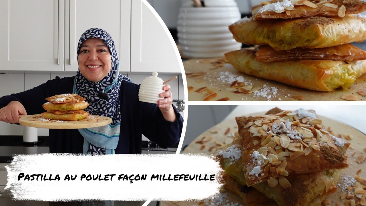 Pastilla au poulet façon millefeuille