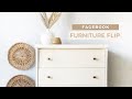 FACEBOOK FLIP | Mid Century Modern Dresser Makeover with Country Chic Paint