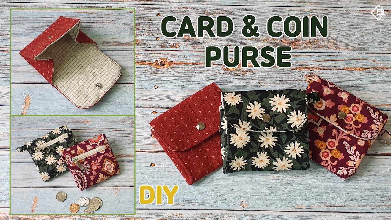 DIY MINI CARD & COIN PURSE / Sewing Gift Idea/ Free Pattern/ sewing
