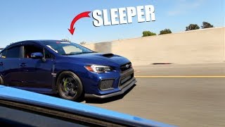 SLEEPER 800HP Subaru STI Vs. 800HP EVO X! ( Comparison )