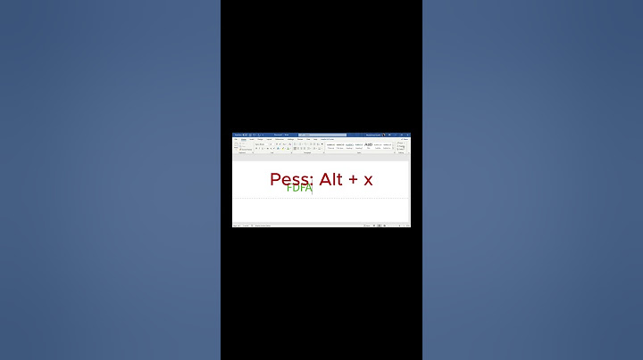 MS Word trick