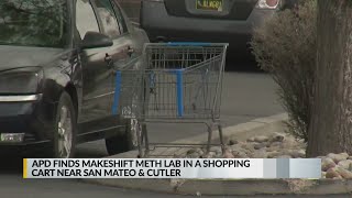 Police find makeshift meth lab in a shopping cart